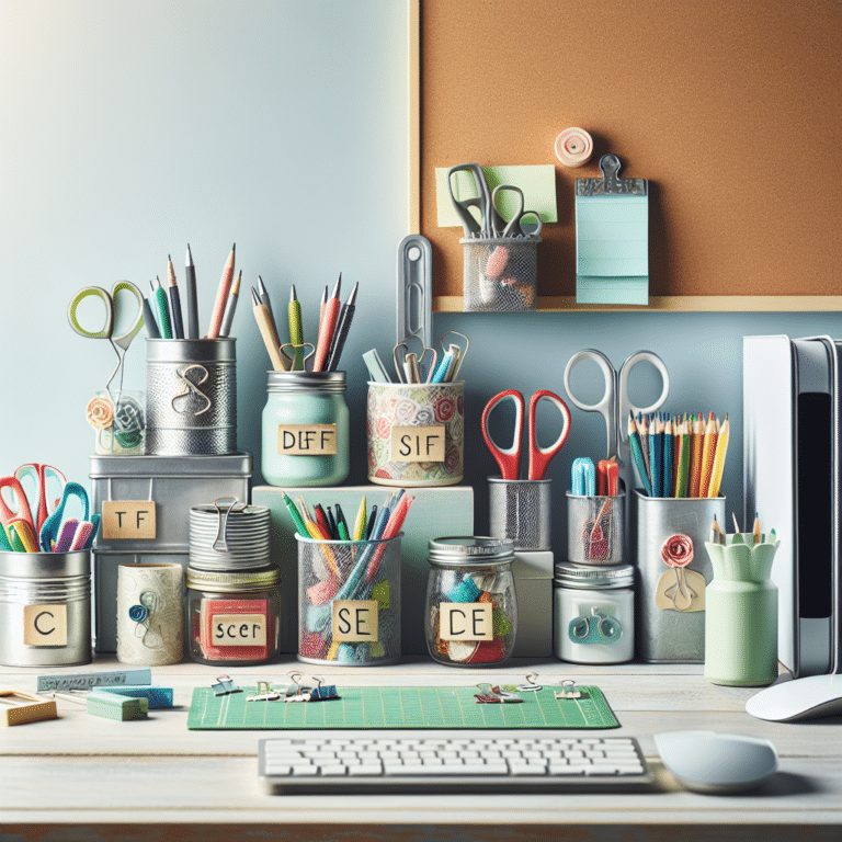 Decluttering with Recycled Desk Organizers