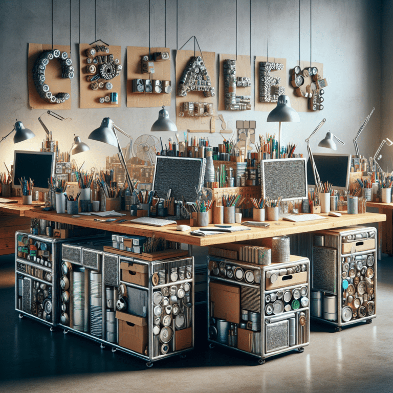 Re-imagining Work Spaces with Recycled Material Desk Organizers