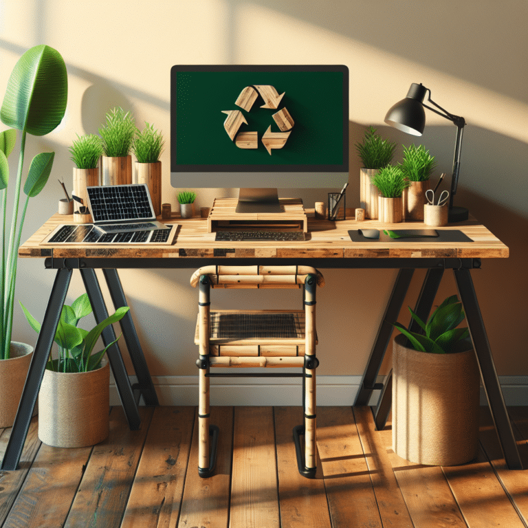 Transform your Workspace with Sustainable Desk Setup".